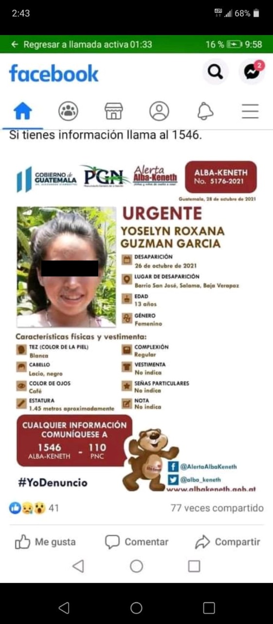 La Sspypcm Localiza A Menor De Edad Reportada Extraviada En Guatemala