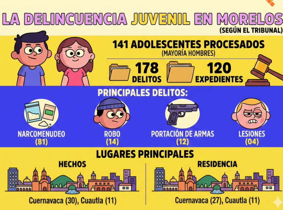 Causa alarma alza en la participación de adolescentes en delitos graves ...