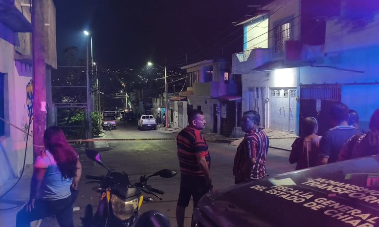 Dos muertos y 2 heridos tras balacera en colonia Las Granjas  en Tuxtla GTZ.