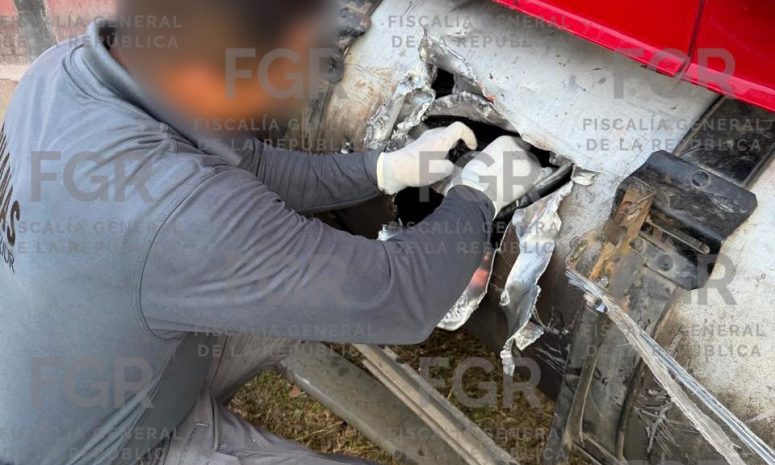 Camionero escondía 105 kilos de cocaína en tanques de gasolina en Tapachula